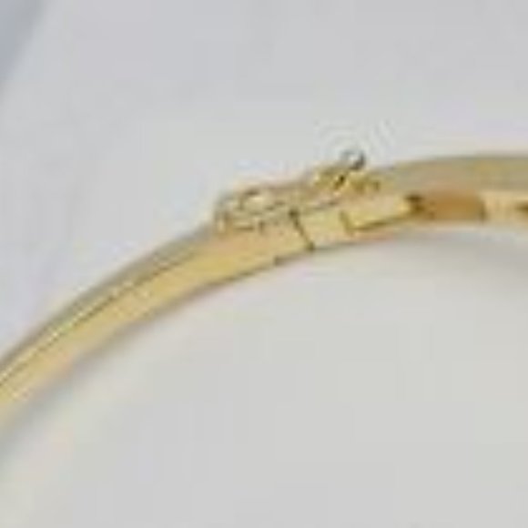 18kt Gold Over Silver Diamond Accent Bypass Bangle Bracelet MSRP $325 - Picture 7 of 9